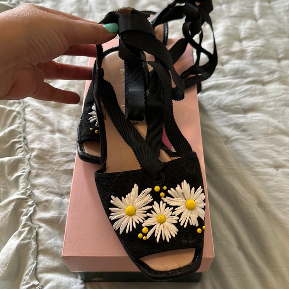 Kate spade black sandal size 7